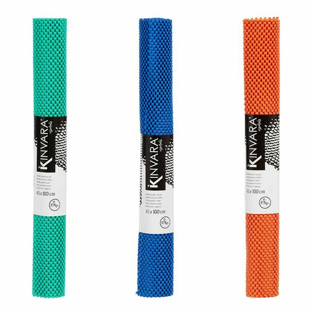 Sklisikker matte Kinvara Blå Gummi Plast 45 x 100 cm 45 x 0,01 x 100 cm 5 x 45 x 5 cm (24 enheter)